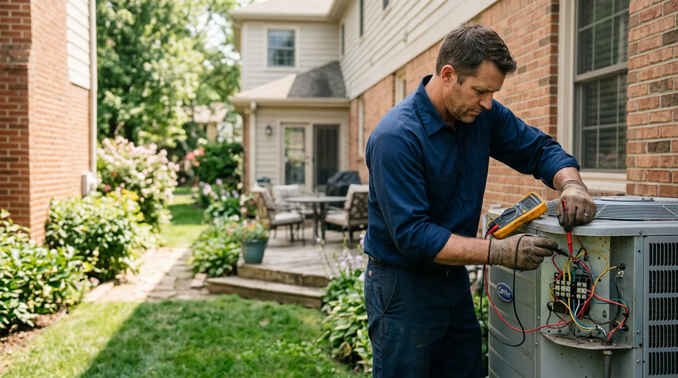 HVAC technician working near Grant City, MO